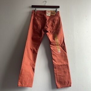 Levis 511 Slim Tapered Leg Burnt Henna Jeans Size 14